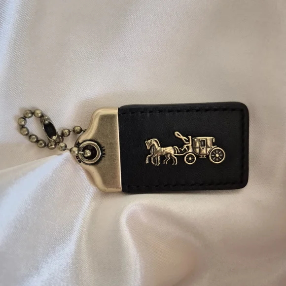 Coach Black With Black Stitching and Goldtone 1941 Hangtag - Picture 1 of 2